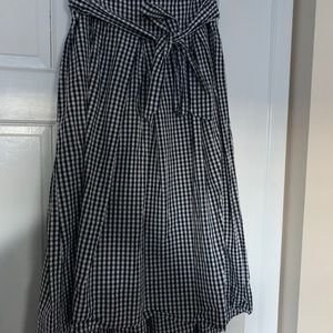 Black & White Gingham High-low Skirt